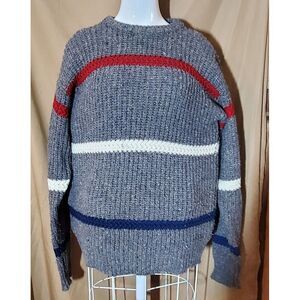 VINTAGE 90s Van Heusen Textured Knit Sweater Crewneck Multicol Size M USA Y2K‎